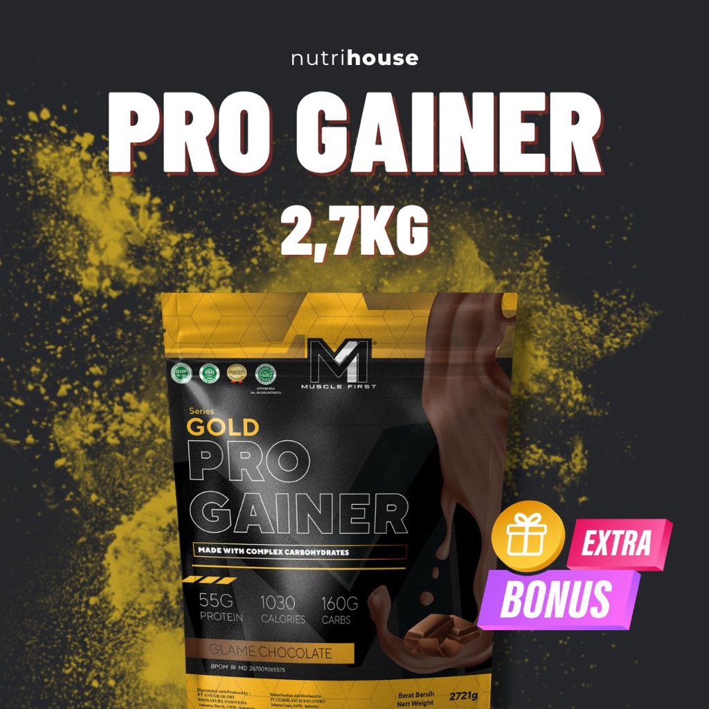 M1 Pro Gainer 2,7kg 6lb Mass Gainer Progainer Muscle First Nutrihouse Sumatera Utara Medan