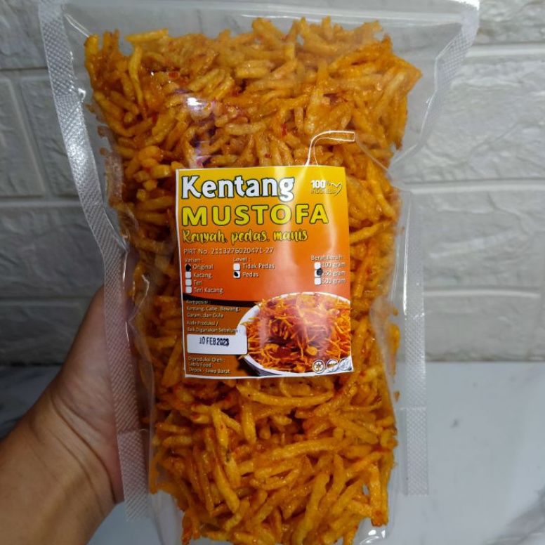 

HEMAT PROMO 25 gram kentang Mustofa renyah pedas manis