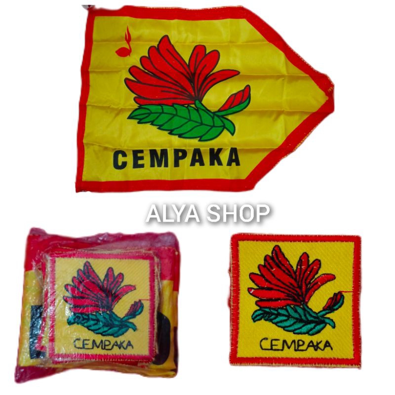 BET REGU CEMPAKA | Bet Tanda Regu Bunga | Tanda Regu Bordir Gambar Bunga | Badge Pramuka