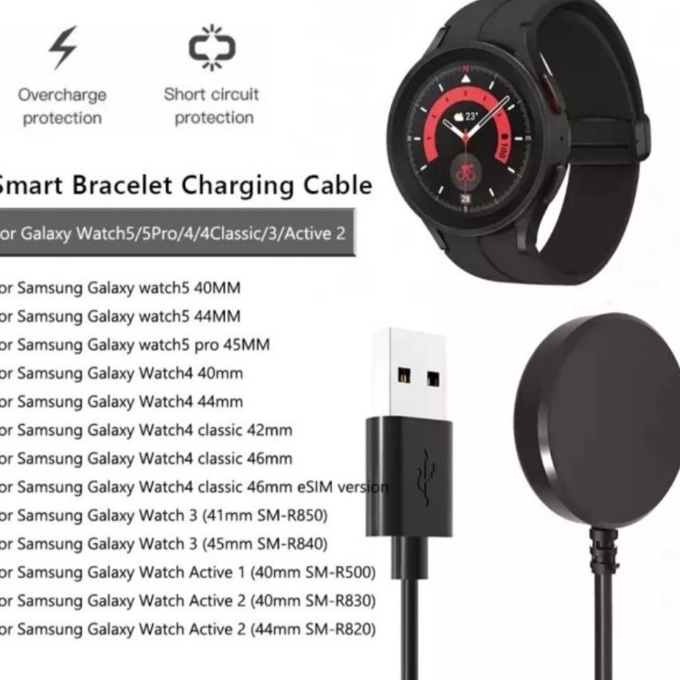 Cqe USB Kabel Charger Samsung Galaxy Watch 5 4mm  44mm  Watch 5 Pro 45mm Dock Cable Charger Smart Wa