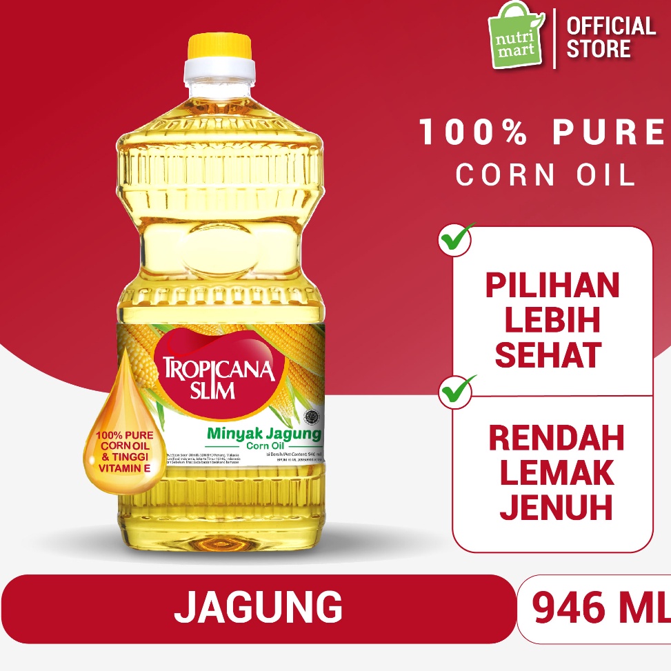 

SUPER DISKON Tropicana Slim Minyak Jagung 946ml 1 Pure Corn Oil