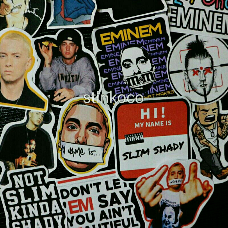 

[15PCS] STICKER EMINEM / SLIM SHADY ISI 15 STICKER