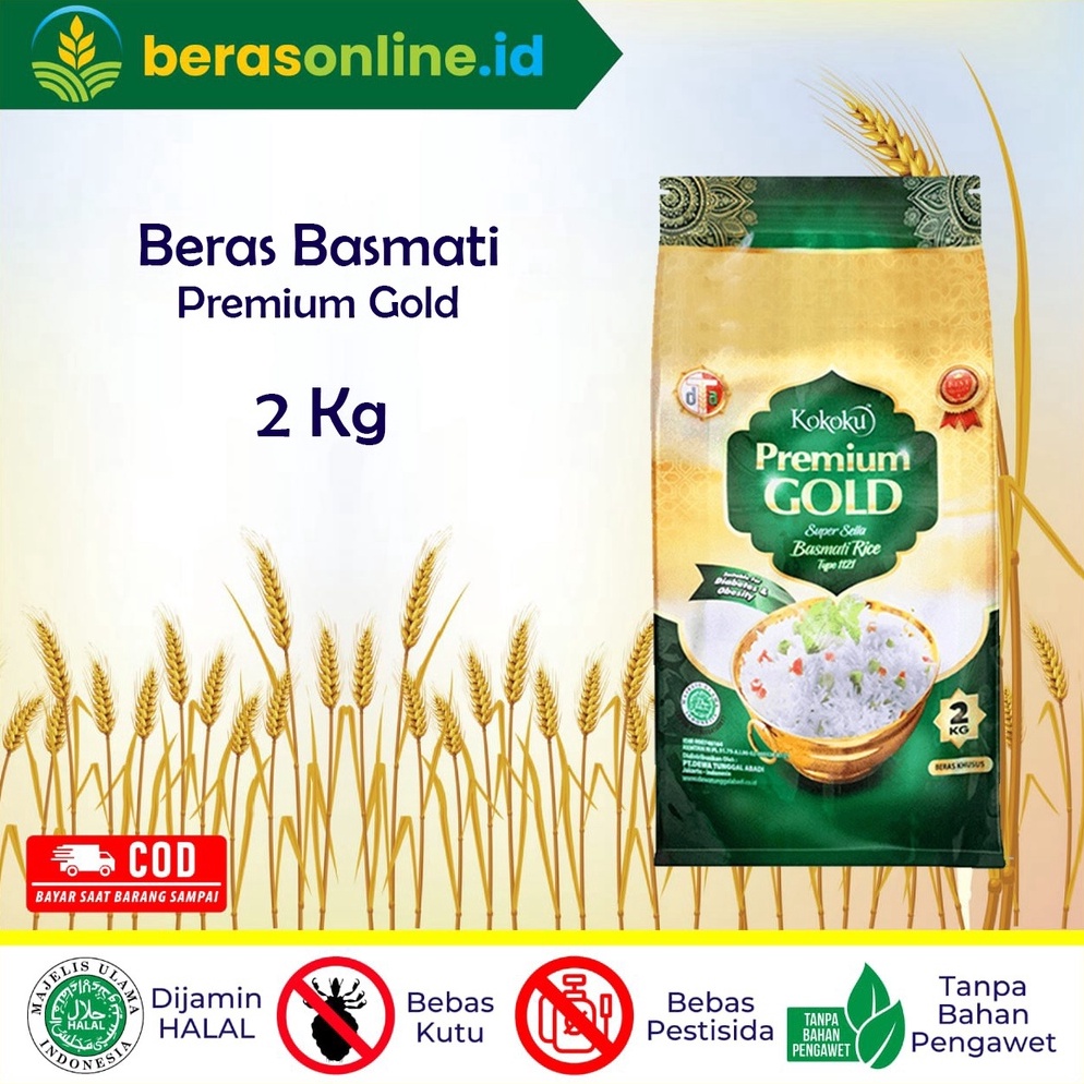 

Beras Online Beras Basmati Gold 2KG Beras Impor KEMASAN BARU Cocok untuk Nasi Kebuli Kemasan Praktis Mudah Dibawa