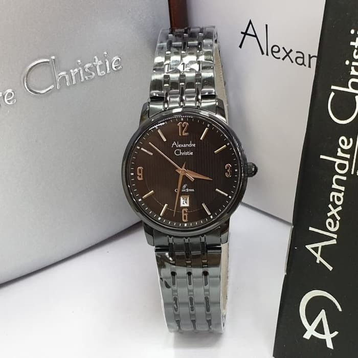Jam Tangan Wanita Alexandre Christie AC8327 AC 8327 Full Black Original Bergaransi Resmi 1 Tahun