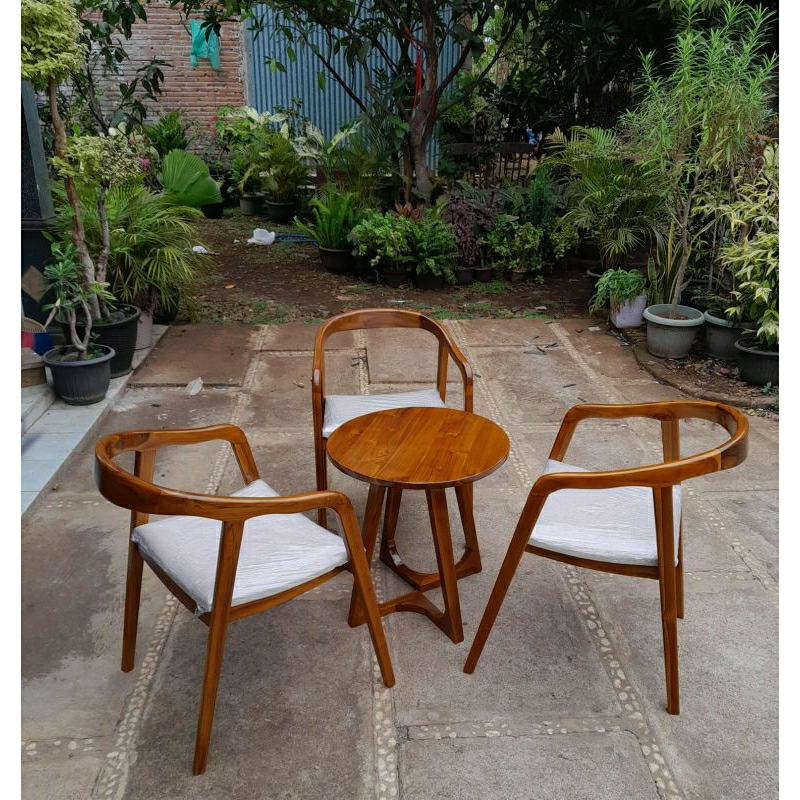 Set kursi teras selly set meja teras meja teras selly kursi cafe kursi sely minimalis (3 kursi 1 mej