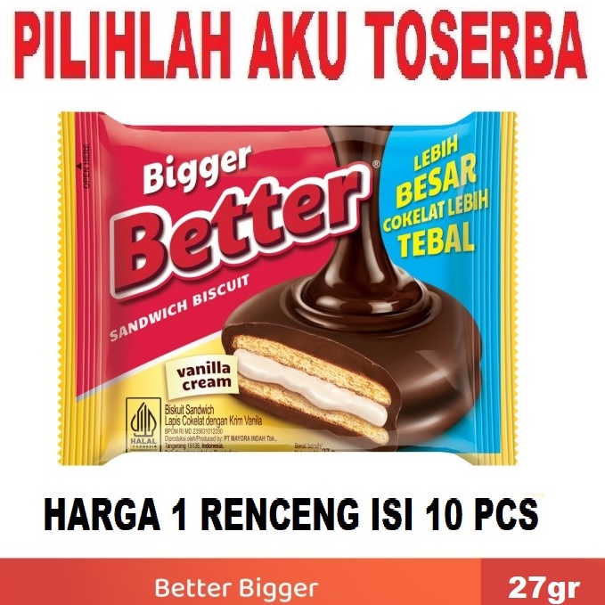 

MURAH LEBAY Biskuit Roma BIGGER BETTER Sandwich RENCENG HARGA 1 RENCENG