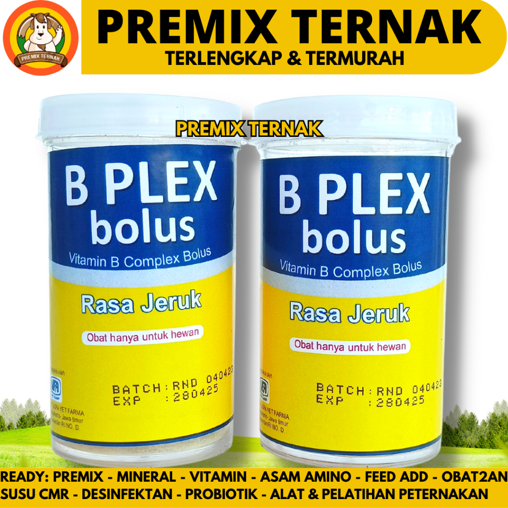 USFA B PLEX BOLUS 1 POT (3 Bolus) - Vitamin B Complex Hewan Bolus - Like Vita B Plex dan Pro B Plek 