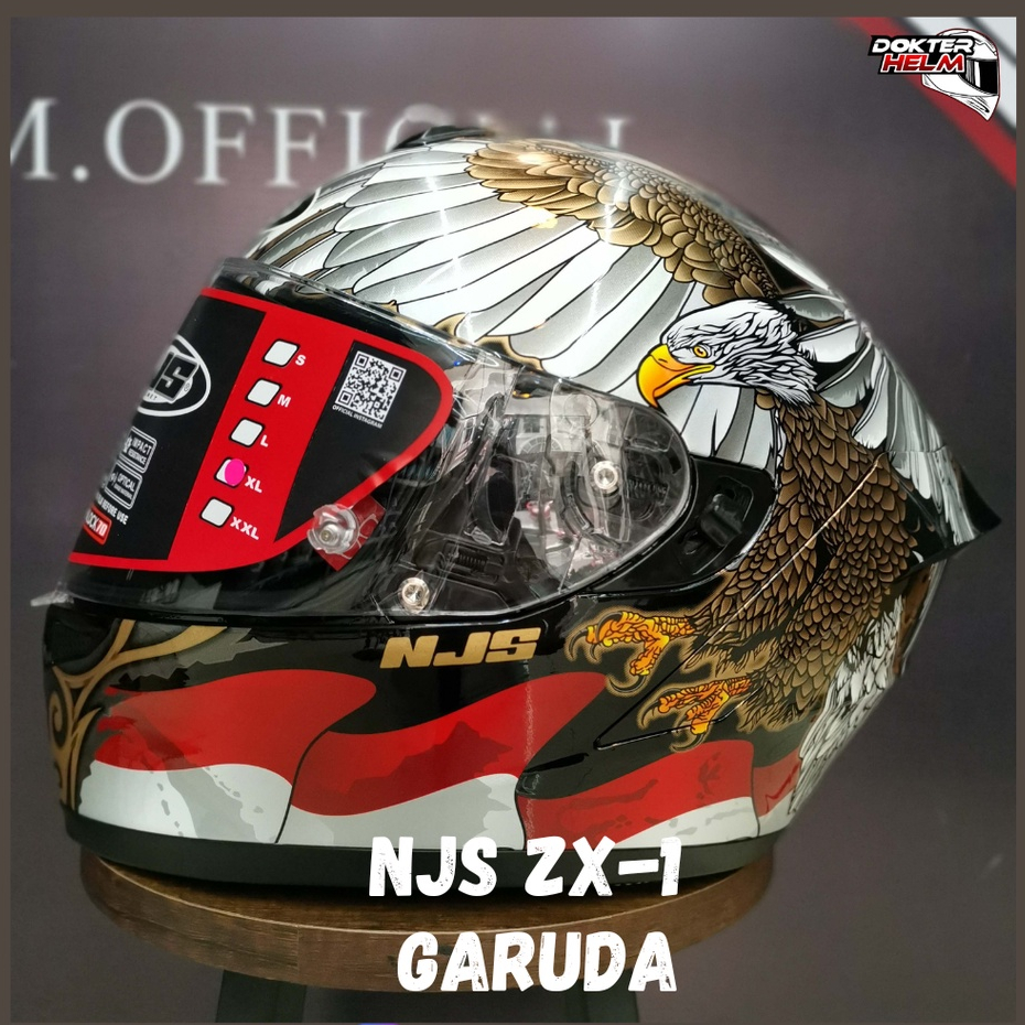 HELM NJS ZX-1 GARUDA Double Visor - FULL FACE  Original SNI Helm njs