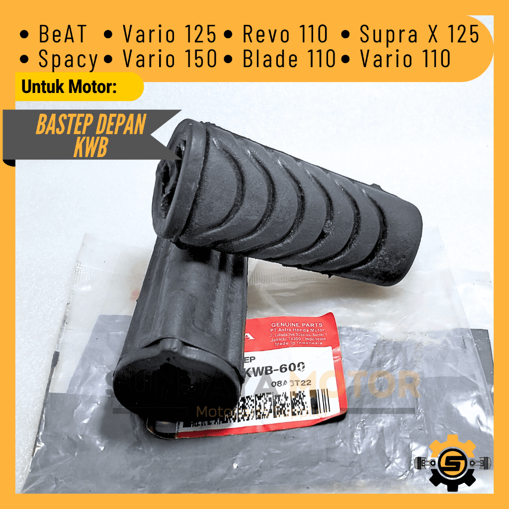 Karet Bastep Depan KWB Karet Footstep Pijakan Kaki Kualitas Original Honda Beat FI Vario 110 Beat De