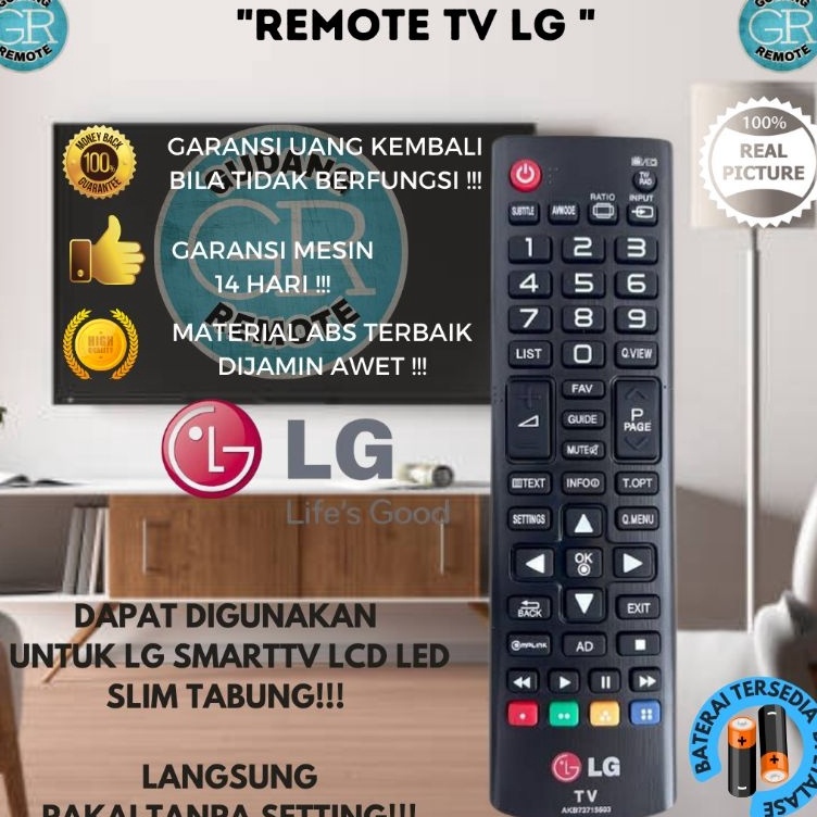 Aci Remote Remot TV LG LCDLEDSlimTabung Original  Ready