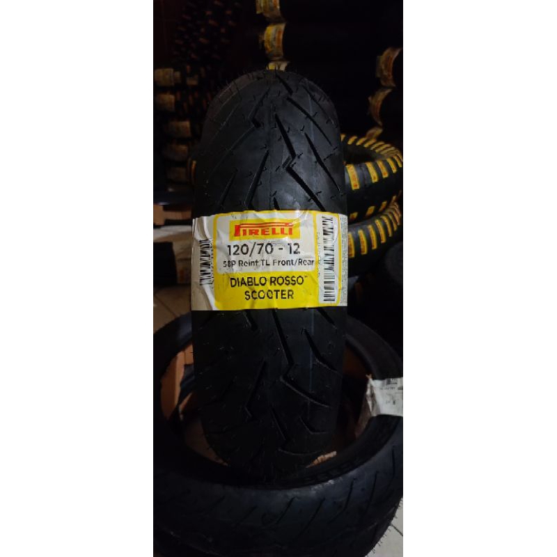 BAN PIRELLI DIABLI ROSSO SCOOTER UK 120/70 - 12 FOR VESPA MATIC LX DAN S 125