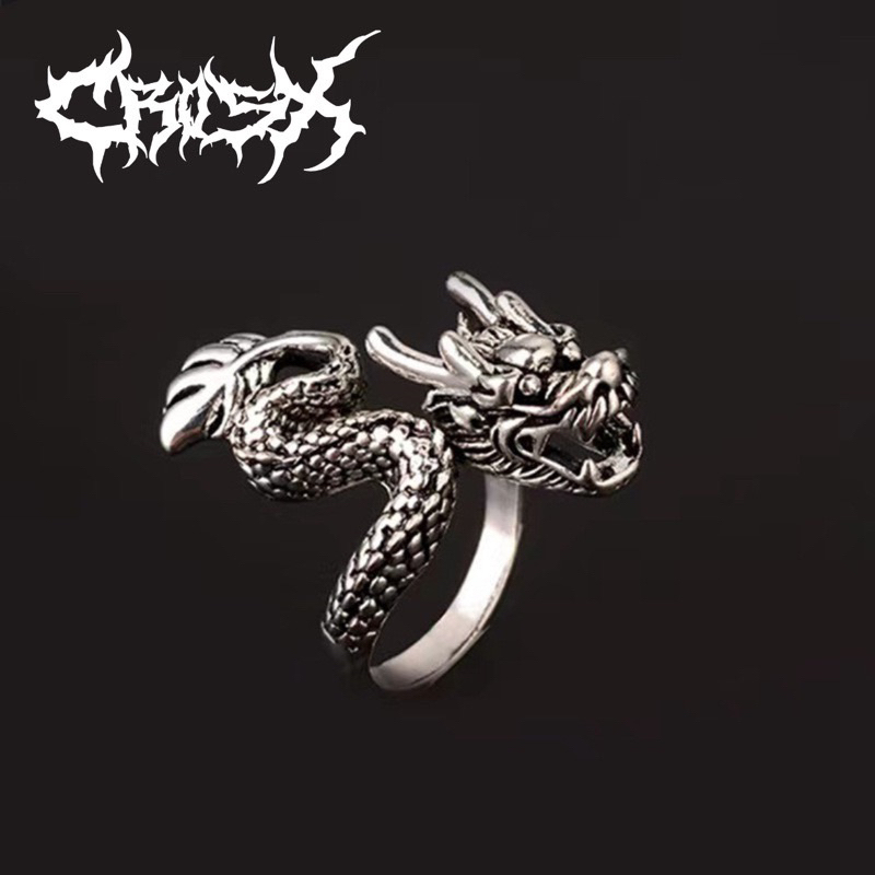 DROW RING / DRAGON RING HOLDER / TEMPAT ROKOK NAGA ULAR SNAKE EMAS GOLD CINCIN TENGKORAK CINCIN HITA