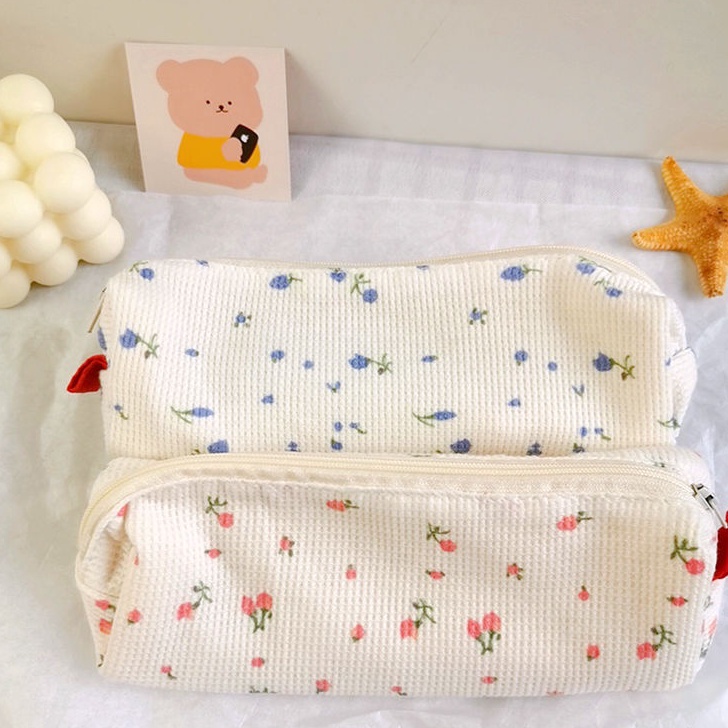 

COD Mismi Alice Pencil Case Kotak Pensil Sekolah Motif Little Flower Perempuan Trendy PC2A