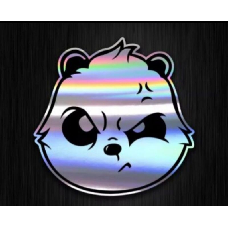 

stiker cutting logo timbul kepala panda