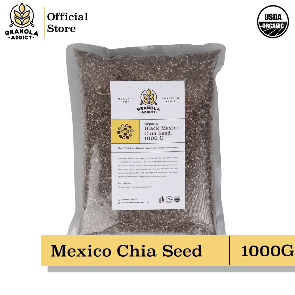 

NEW Granola Addict Black Chia Seed Mexico Organic Organik 1KG