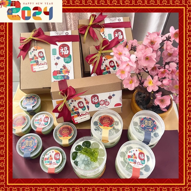 

88 READY Hampers Imlek Hampers Chinese New Year hampers Tahun Baru Hampers Ultah Hampers Birthday Es Jelly Kelapa Pudding Kelapa Dessert viral