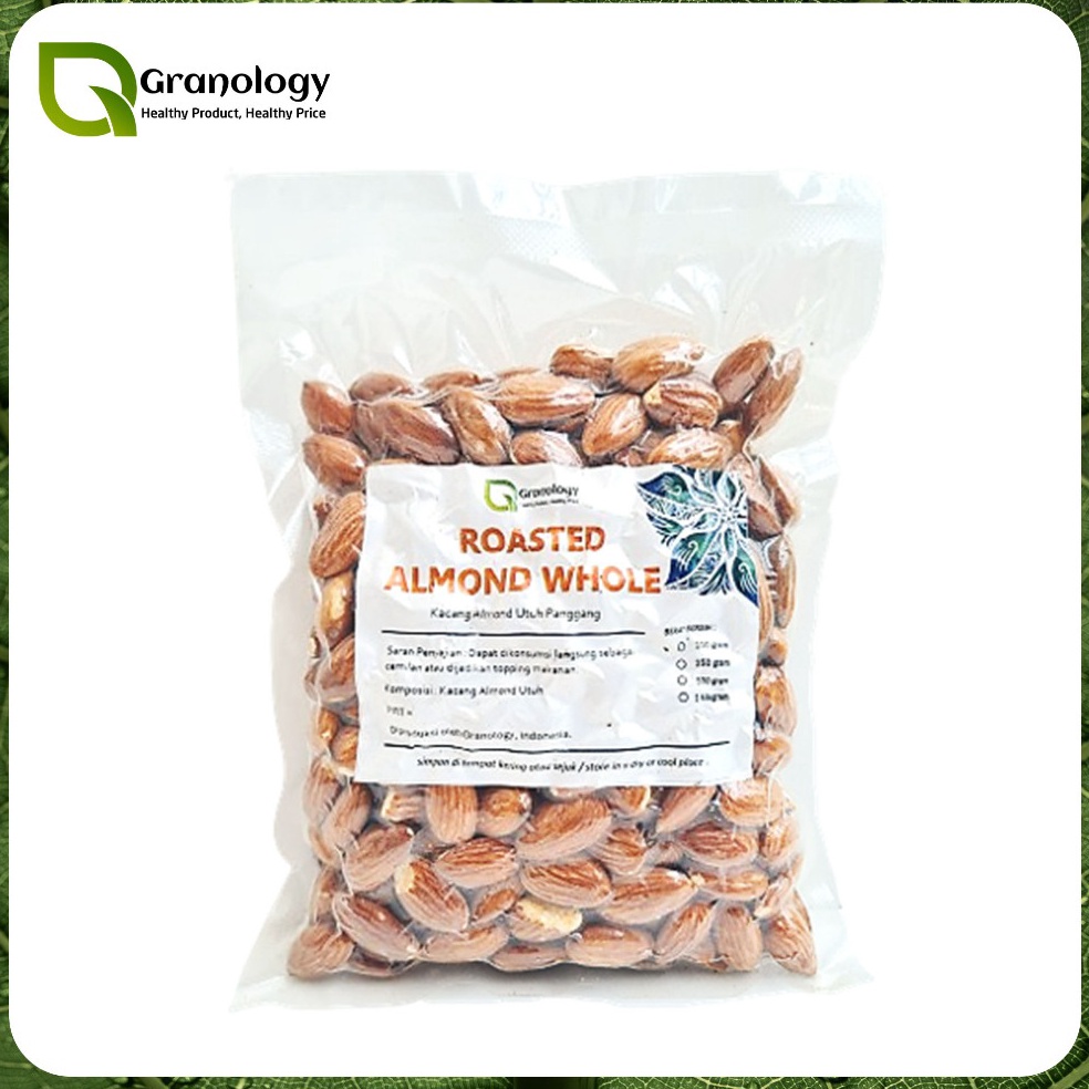 

BEST SELLER Roasted Whole Almond Kacang Almond Utuh Oven 25 gram by Granology