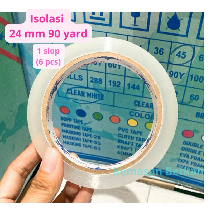 

Isolasi Solasi 24 mm Isi 6 pcs Solatip Bening Transparan 1 inch