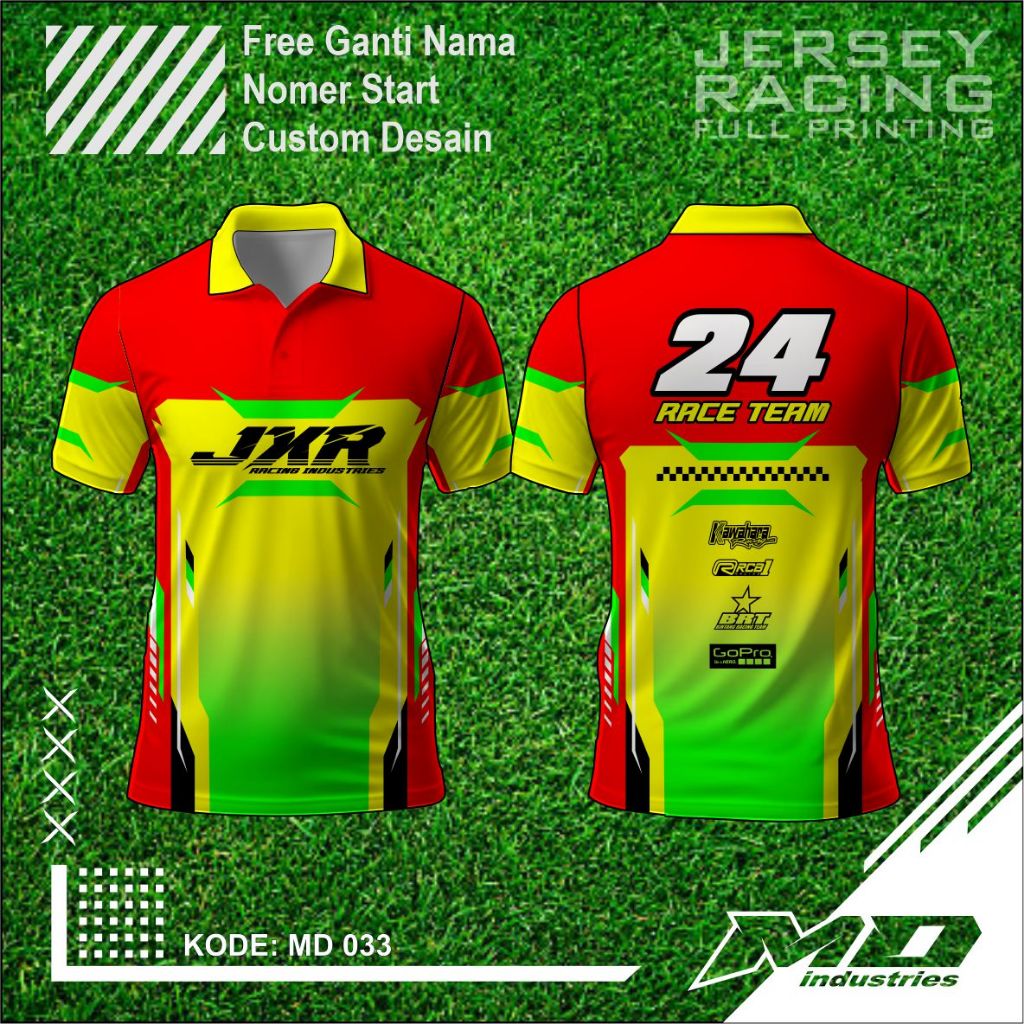 Jersey Balap Desain Keren - Baju Balap Racing Printing - Minimalis