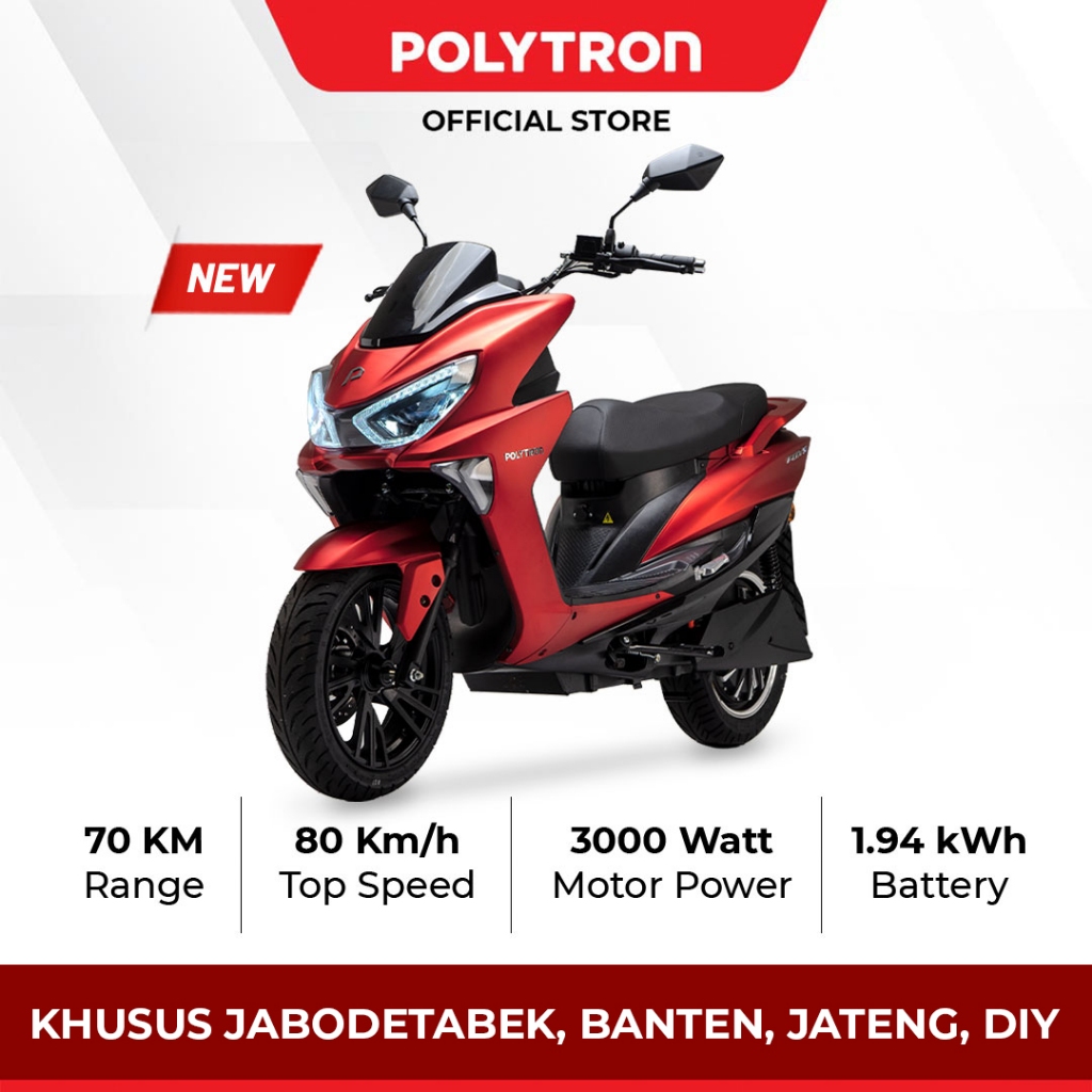 SUBSIDI POLYTRON Fox S Electric Sepeda Motor Listrik - OTR Jabodetabek - Banten - Jawa Tengah - Yogyakarta