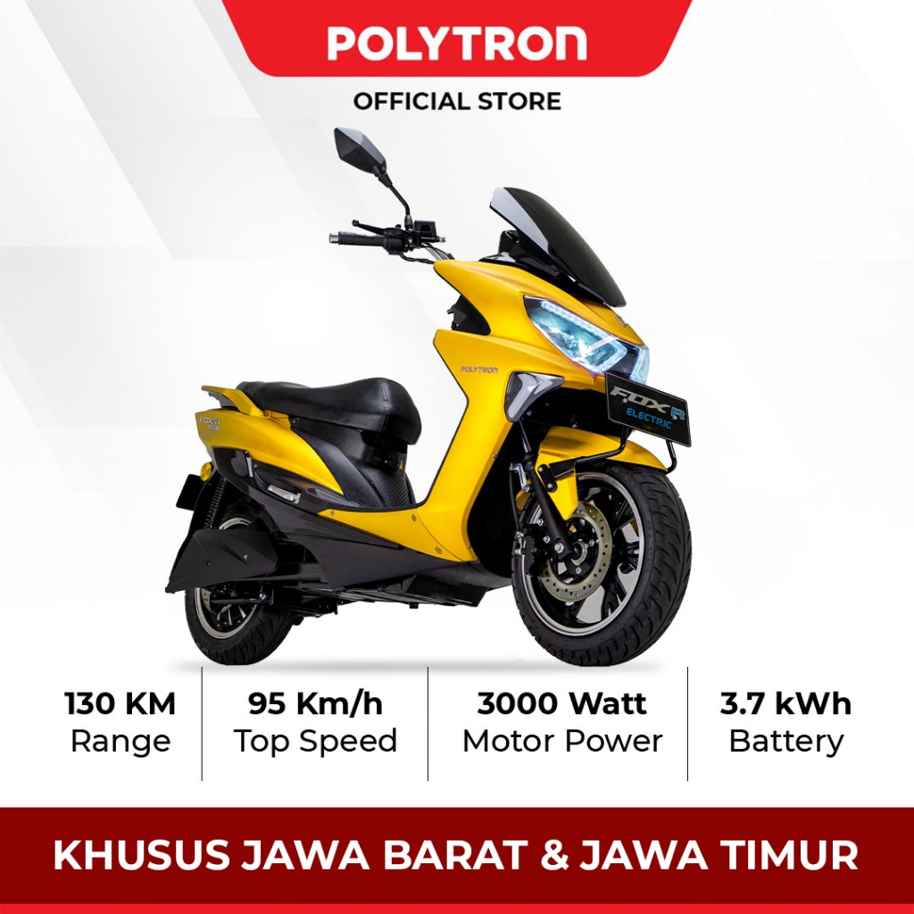 SUBSIDI POLYTRON Fox R Sepeda Motor Listrik - OTR Jawa Barat dan Jawa Timur