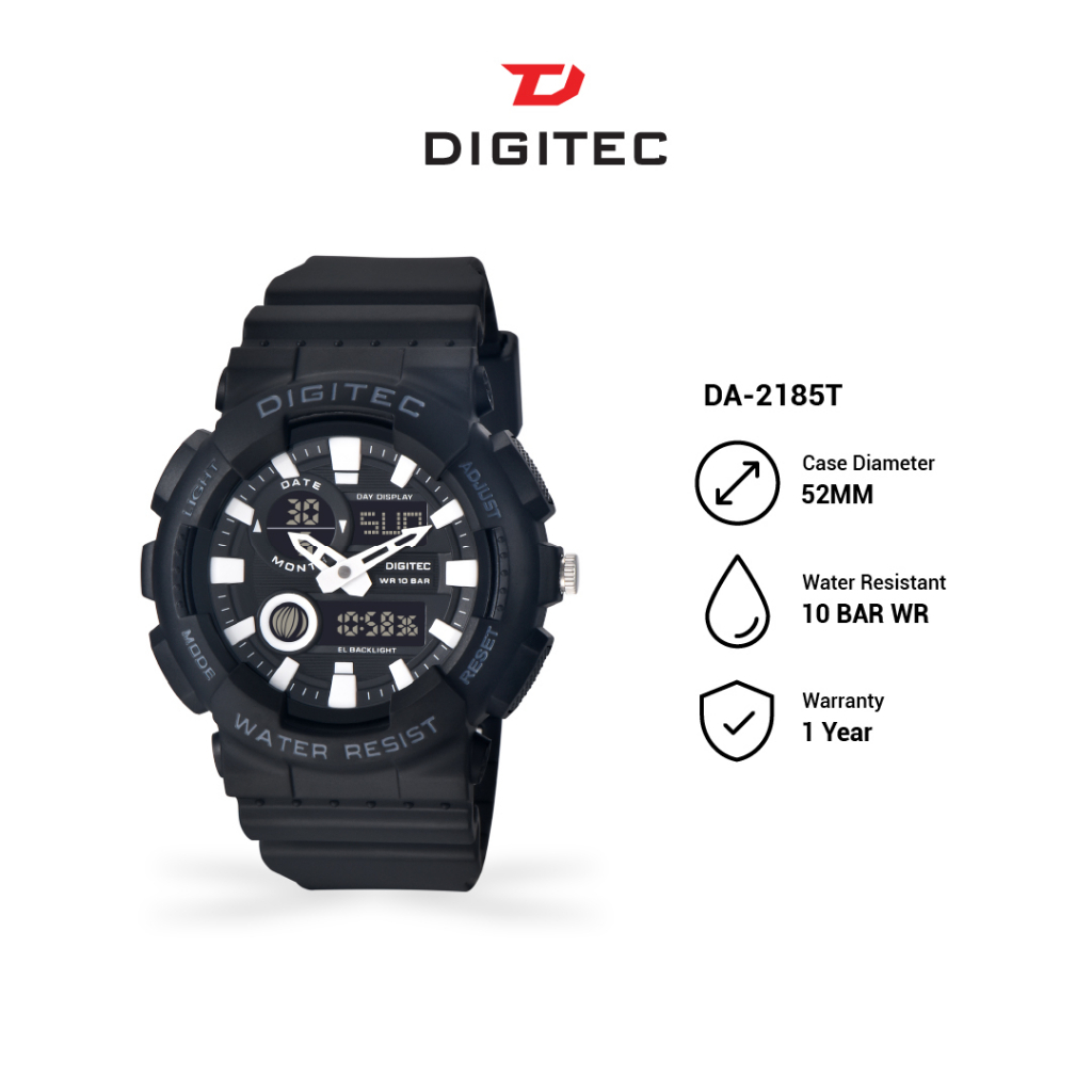 Jam Tangan Sport Digitec 2185 Digital Analog Pria Original Watch