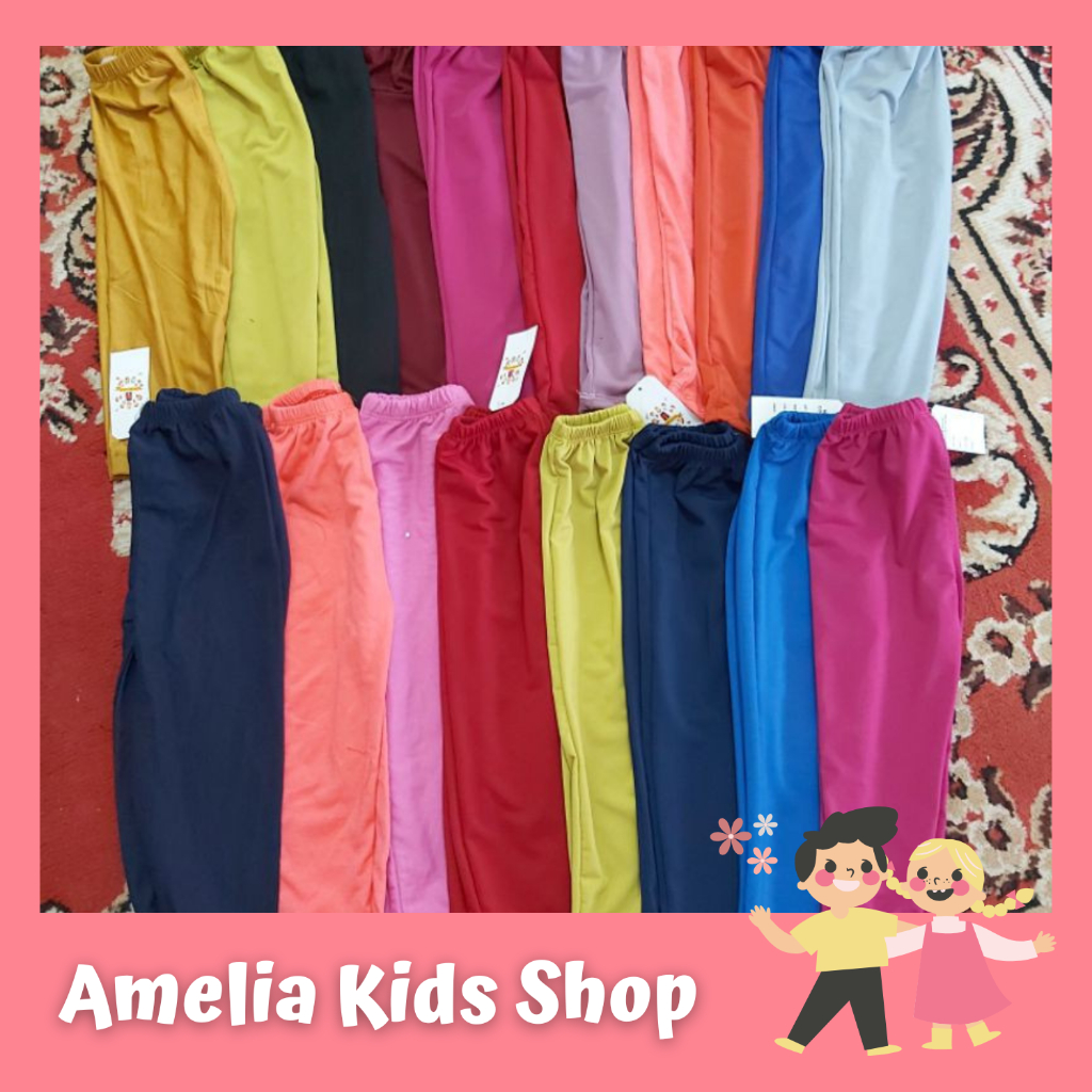 Celana Legging Anak Perempuan Polos Warna Random