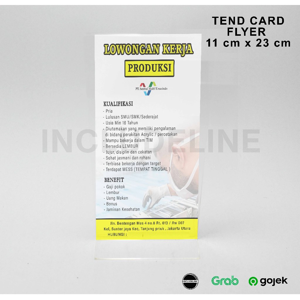 

Tend Card flyer 11 X 23CM