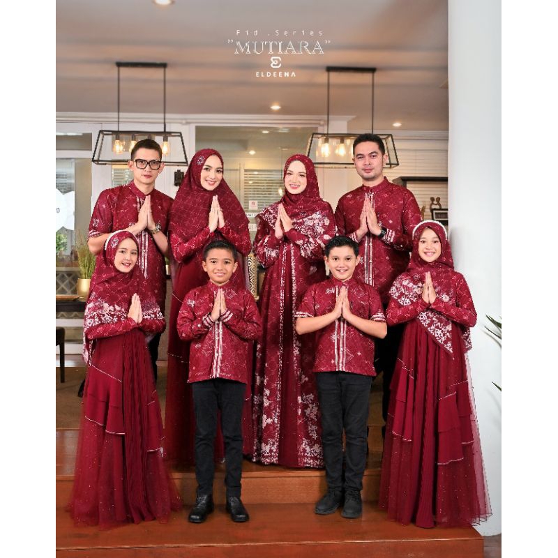 Sarimbit Eldeena Ready Stock Mutiara Eid Series by Eldeena Syari Couple Mom n Kids Lebaran  Sarimbit
