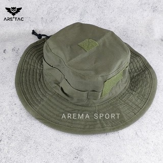 Topi Rimba Tactical Brimob Hitam Hijau