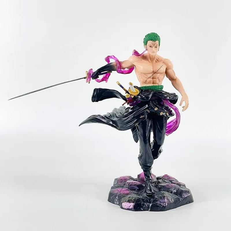 action figure one piece roronoa zoro battle statue