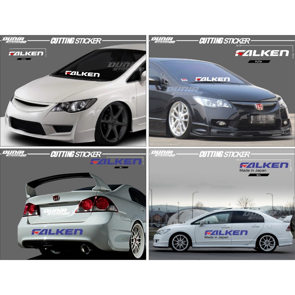 Sticker Cutting Mobil Falken/ Sticker Cutting Kaca Mobil Falken  /Sticker Falken Termurah