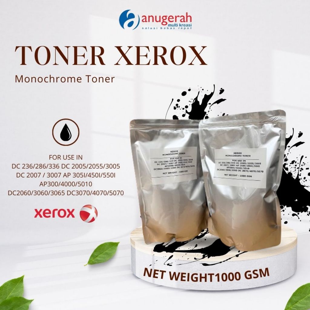 Serbuk Toner Refil Xerox | Serbuk Monochrome Toner Xerox 286/336 DC 2005/2055/3005