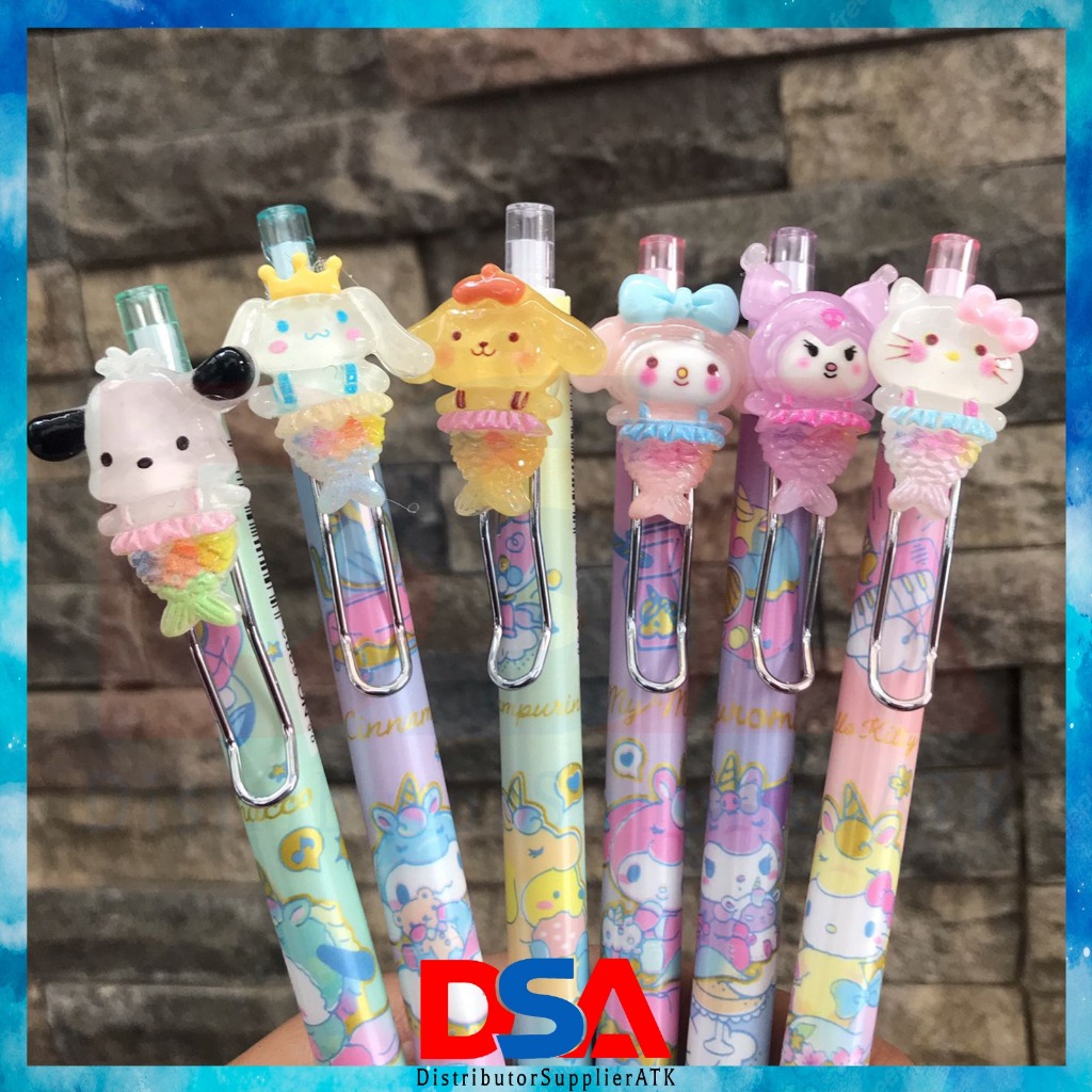 

PULPEN GEL 0,5 AKRILIK MOTIF SANRIO MERMAID PEN GEL TERMURAH MOTIF KARTUN