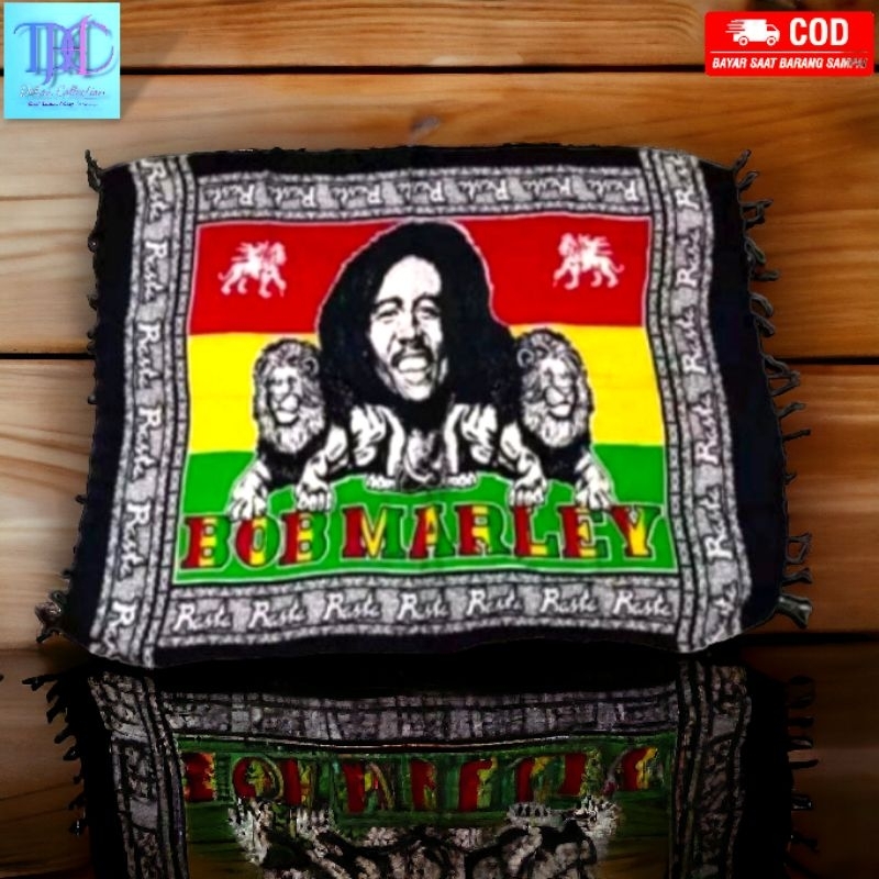 Kain Bali Motif Bob Marley - kain pantai - kain Bali - Bendera Regae