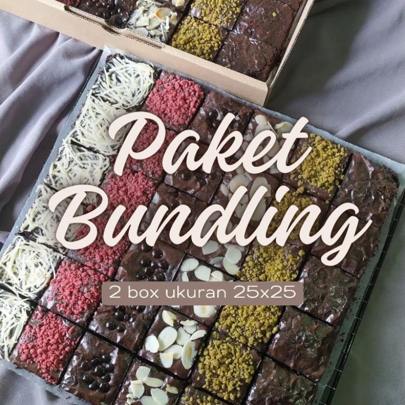 

BUNDLING 2 Box Fudgy Brownies 25X25 cm