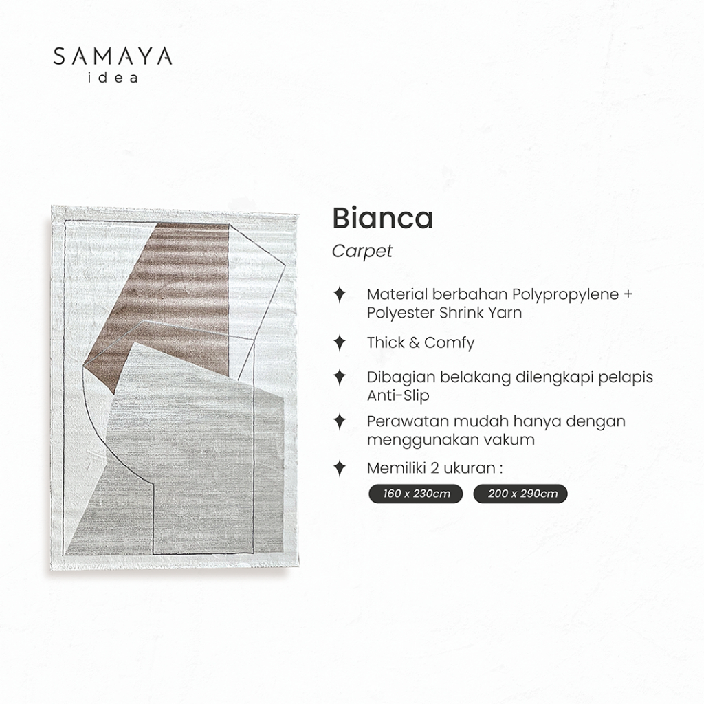 Karpet Lantai | Karpet Lantai Ruang Tamu | Karpet Ruangan Kualitas Premuim 200x290 cm | KARPET BIANC