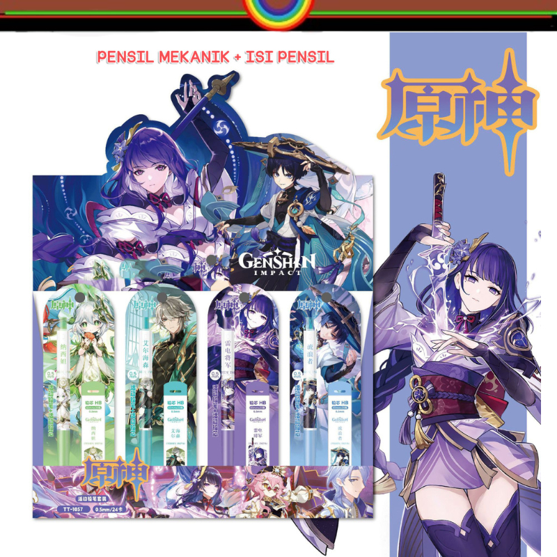 

FREE ISI PENSIL + PENSIL MEKANIK PENCIL 0.5mm MOTIF GAME KARAKTER GENSHIN IMPACT LUCU ALAT TULIS PERLENGKAPAN SEKOLAH ATS ATK KANTOR WPP