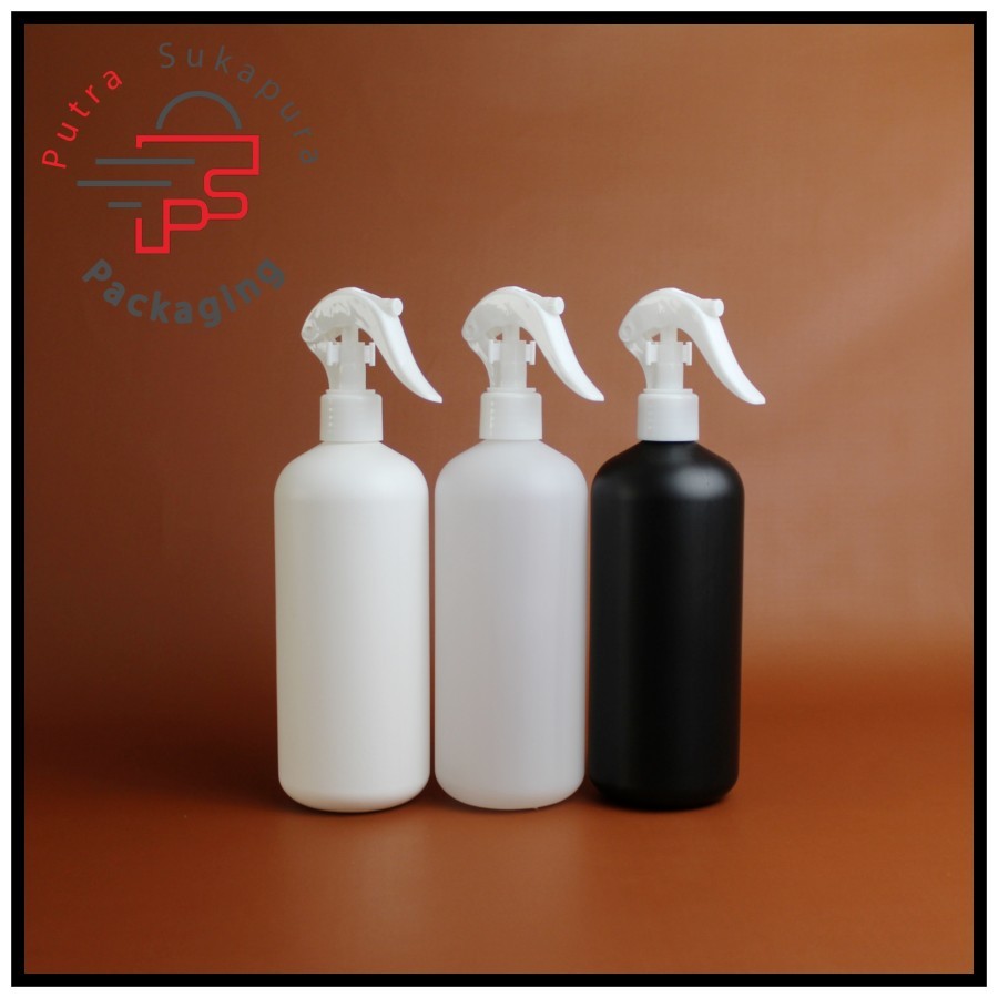 botol triger 500ml hdpe/botol triger 500ml/triger putih itd neck 24