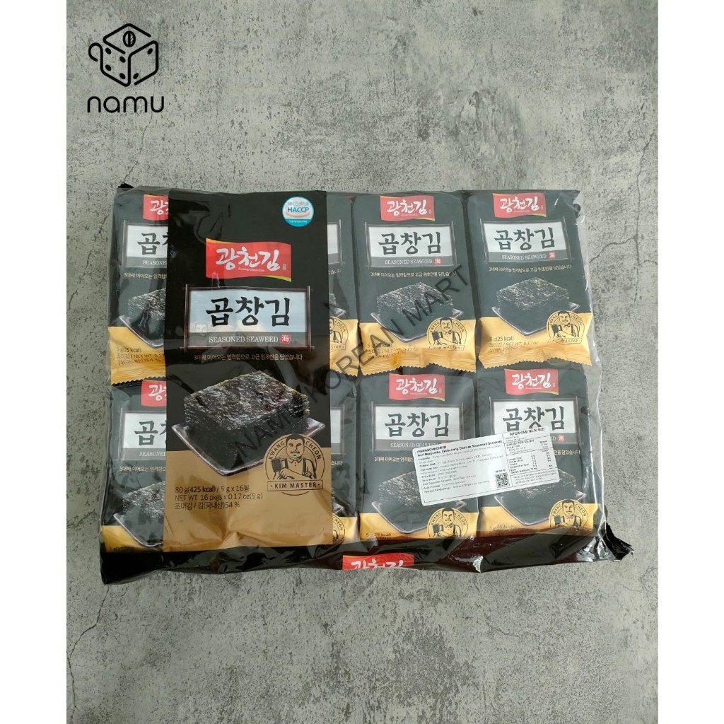 

Kwang Cheon Gobchang Gim 80gr / Nori Berbumbu / Seasoned Laver / Gobchang Dosirak Seaweed