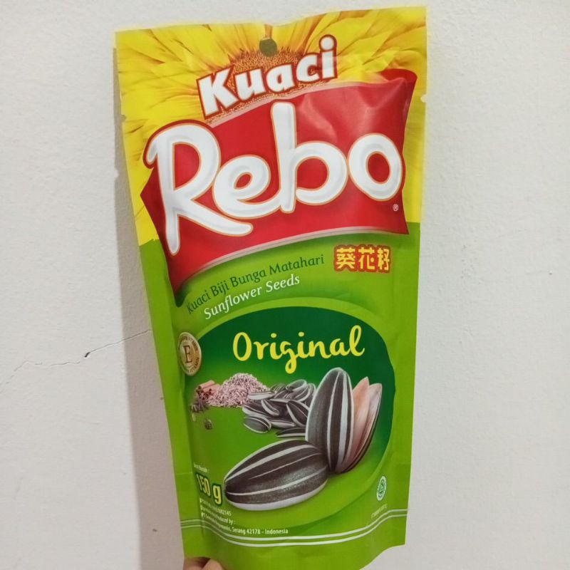 

Kuaci merk Rebo harga ambyar berat 150gr rasa original