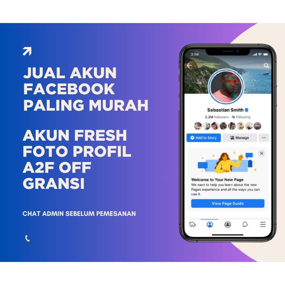 akun fb fresh paket 10 akun