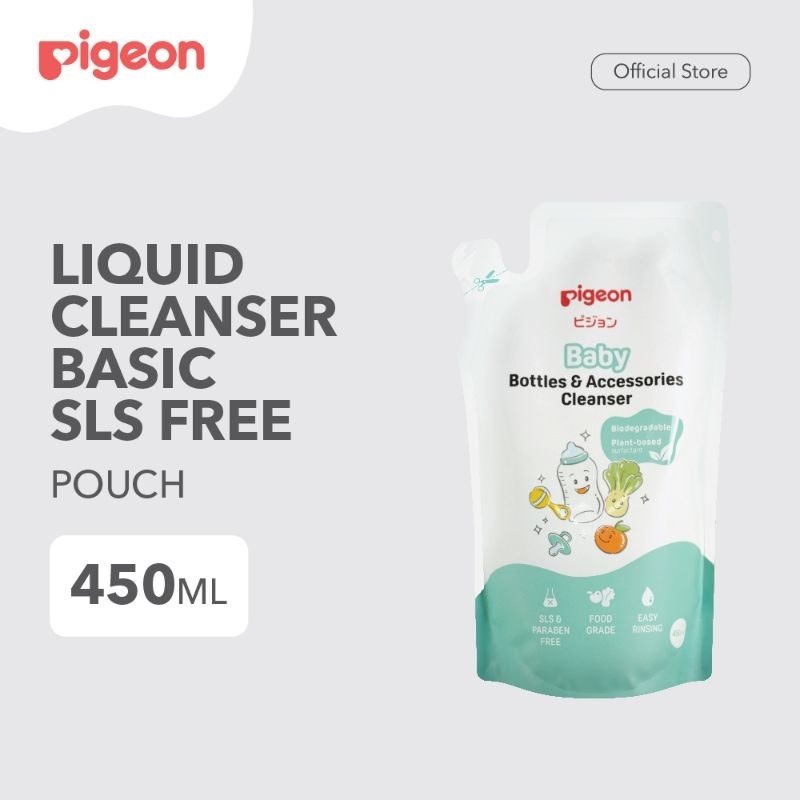 Pigeon Liquid Cleanser SlS Free 450ml/pencuci botol, buah, sayur dan mainan anak