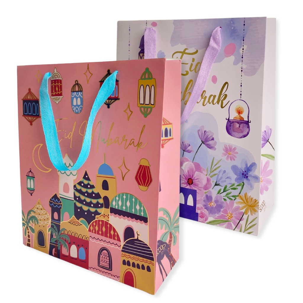 

Pinky Bee Kantong Kertas Lebaran / Ramadhan Paper Bag Premium Gold 26x31.5cm
