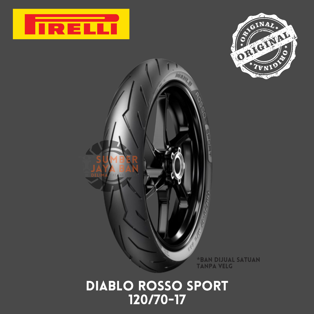 Pirelli Diablo Rosso Sport 120/70-17 Ring 17 120/70 Tubeless Tubles Tubless