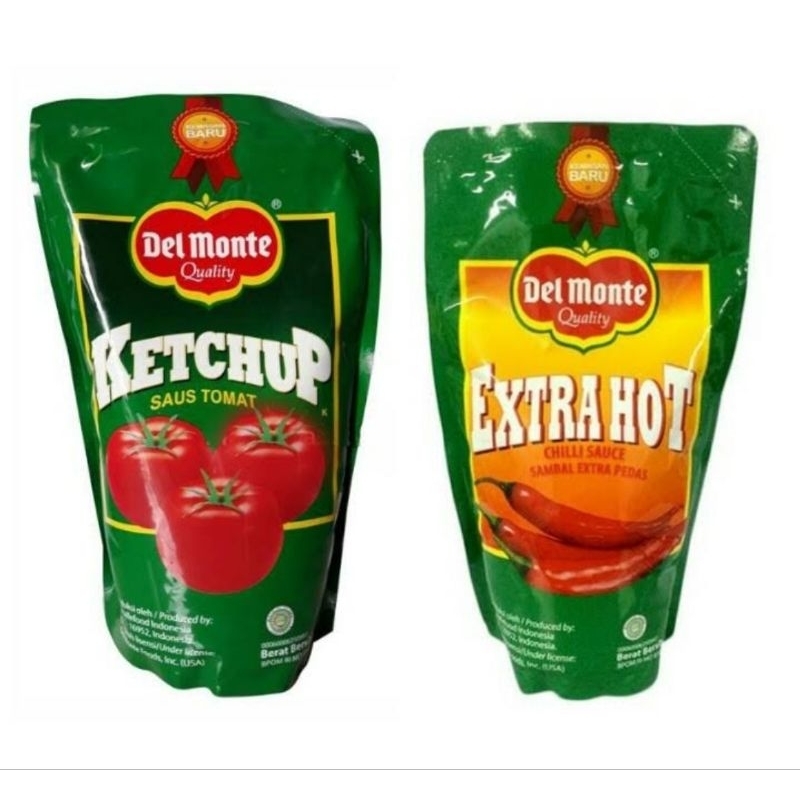 

Saus Delmonte 1 kg. Saus tomat Del Monte & Saus Sambal Extra Hot Del Monte uk. 330ml & 1 kg