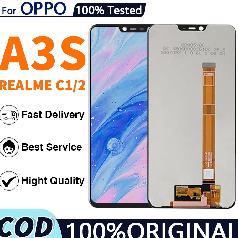ORIGINALLCD OPPO A3S A5  REALME 2  REALME C1 FULLSET TOUCHSCREEN  ORIGINAL1 LCD  copotan  original fullsetlcd a3s ori ART W5C5