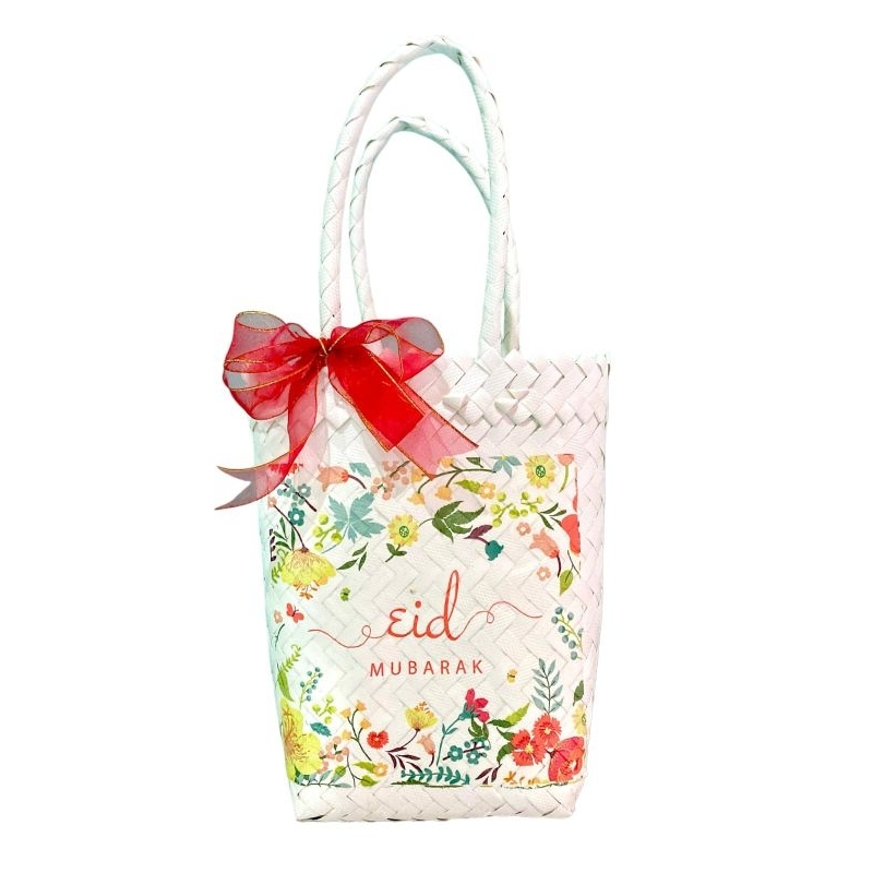 

Tas Anyaman Plastik Decoupage Hamper Lebaran