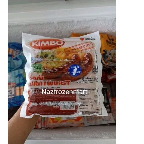 

KIMBO SOSIS BRATWURST JUMBO ISI 6 BERAT 500GR