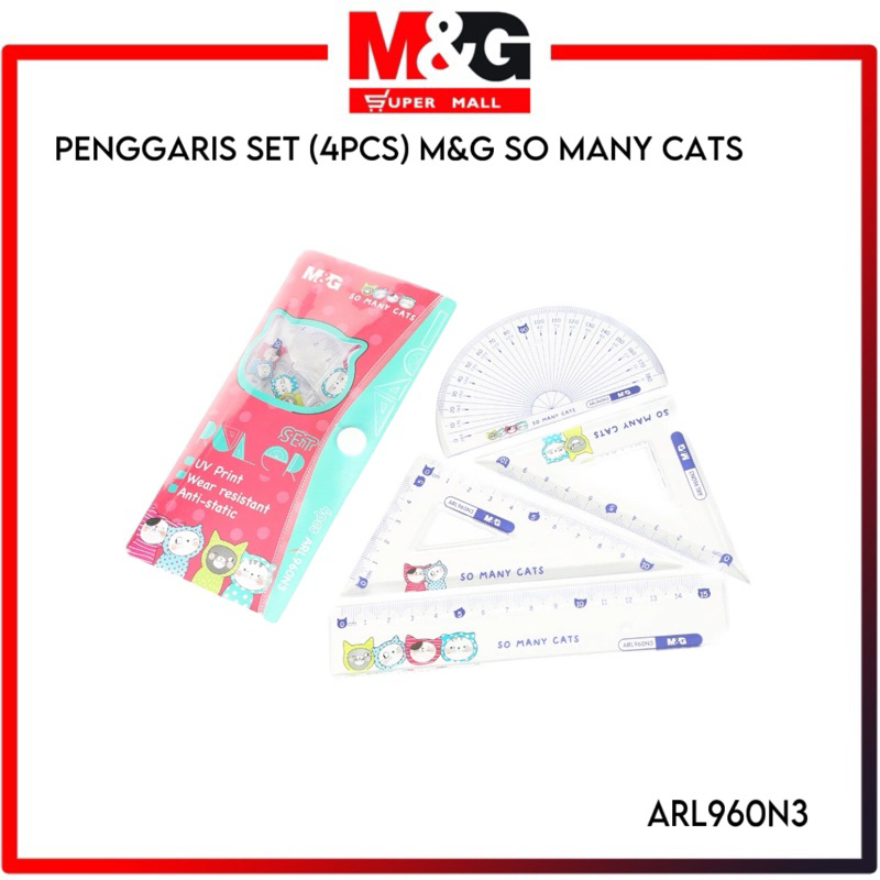 

M&G penggaris set (4pcs) SO MANY CATS ARL960N3